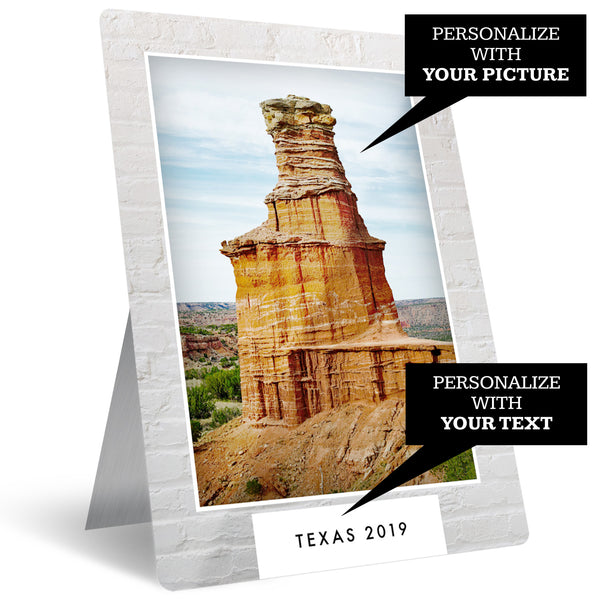Metal Photo Prints Custom, Travel Theme, 7" x 10" with Built-in Easel Back, By Soul Décor