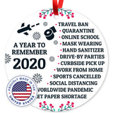 2020 Ornament, Quarantine Christmas Ornament 2020, Toilet Paper Crisis, Face Mask, Social Distancing, Round Metal Ornament, Velvet Pouch Included