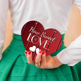 How Sweet Love Wood Look Red Background