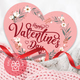 Happy Valentine's Day Flowers Pink Background