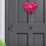 First Valentine's Day As Mr And Mrs 2021 Lights Pink Background