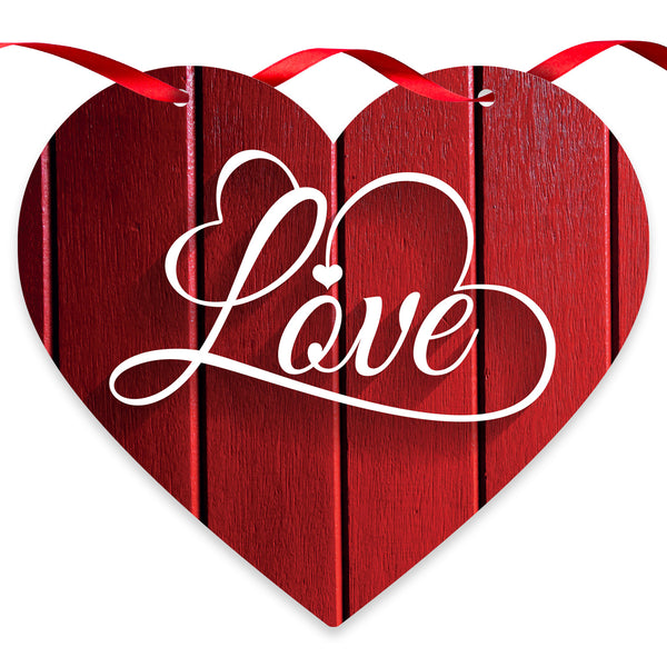 Love Red Wood Background