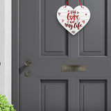 The Love Of My Life White Wood Background Heart Shapes