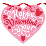 Happy Valentine's Day Pink Background With Hearts