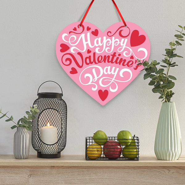 Happy Valentine's Day Pink Background With Hearts