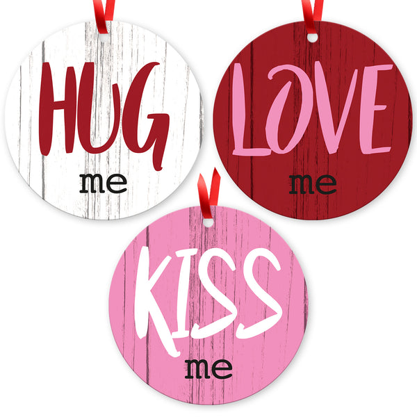 Hug Me Love Me Kiss Me, (Set of 3)