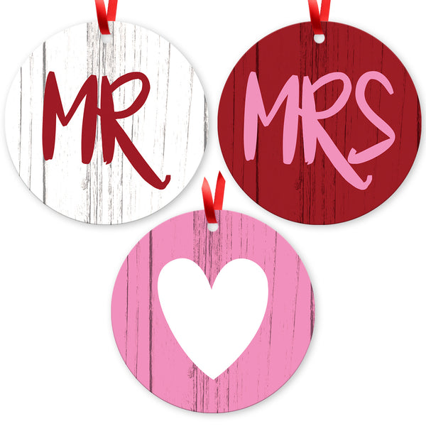 Mr & Mrs Heart, (Set of 3)