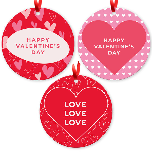 Happy Valentines Day Love, (Set of 3)
