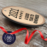 2021 Ornament, A Good Year To Remember Large 3.75" Round Metal Ornament, Velvet Pouch Included