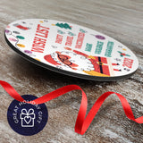 2021 Ornament Wish List Party, Travel, Large 3.75" Round Metal Ornament, Velvet Pouch Included