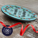 I’m Vaccinated So Yay Christmas 2021 Ornament, Large 3.75" Round Metal Ornament, Velvet Pouch Included