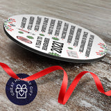 A Year To Remember 2021 Ornament, Large 3.75" Round Metal Ornament, Velvet Pouch Included