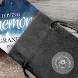 Personalized Christmas Ornaments, In Loving Memory Grand Papa Ornament, Diamond Metal Ornament, Velvet Pouch Included