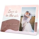 Metal Photo Prints Custom, Love Theme, 7" x 10" with Built-in Easel Back, By Soul Décor