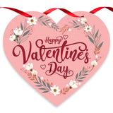 Happy Valentine's Day Flowers Pink Background