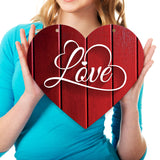 Love Red Wood Background