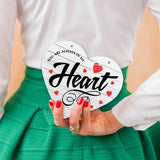 You Are Always In My Heart Red Hearts White Wood Background