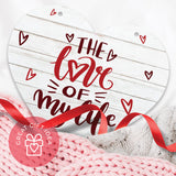 The Love Of My Life White Wood Background Heart Shapes