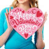 Happy Valentine's Day Pink Background With Hearts