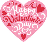 Happy Valentine's Day Pink Background With Hearts