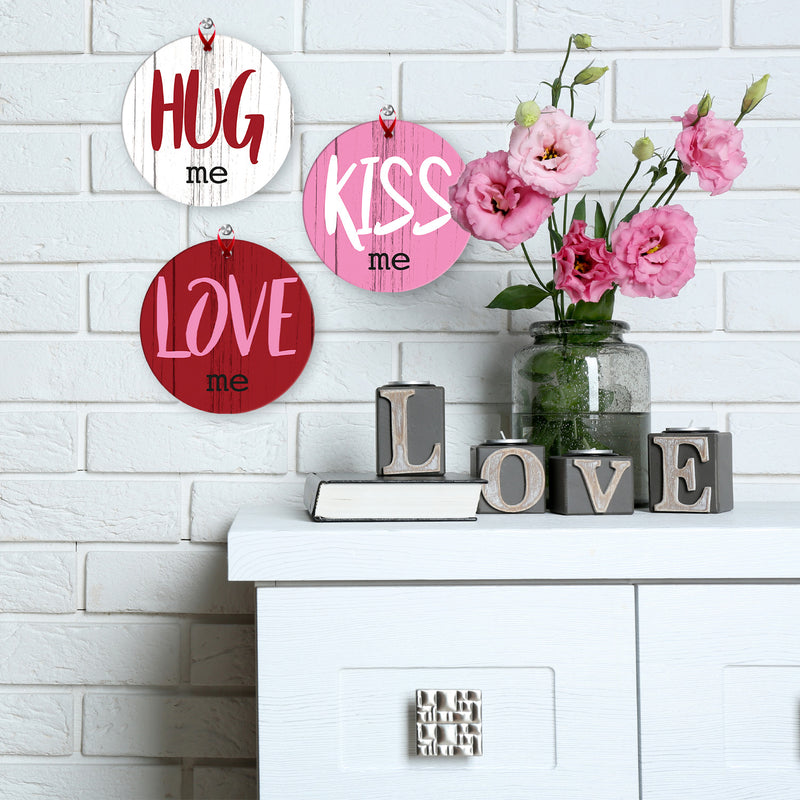 Hug Me Love Me Kiss Me, (Set of 3)