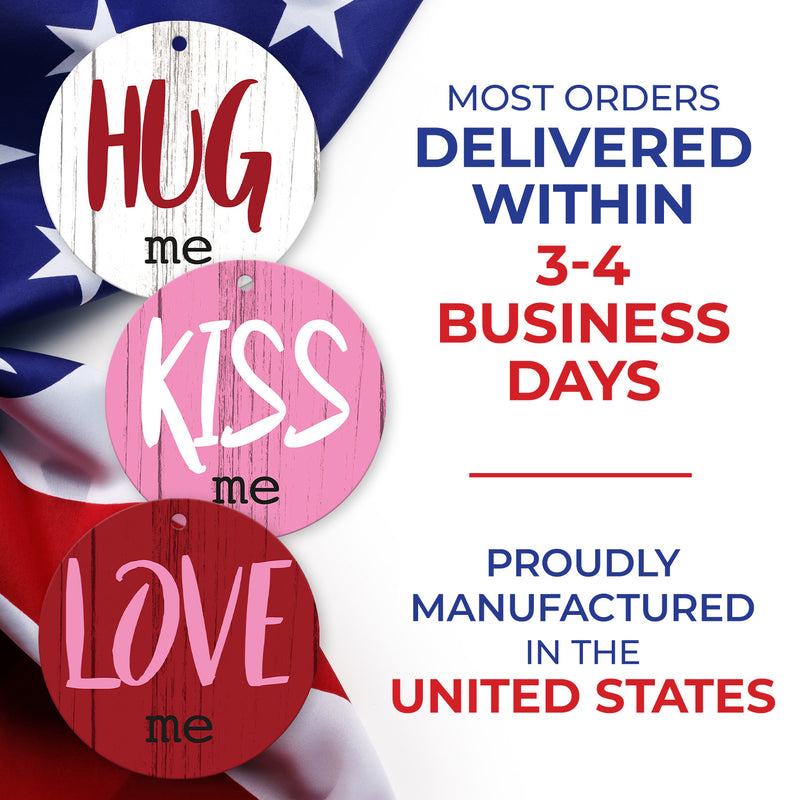 Hug Me Love Me Kiss Me, (Set of 3)