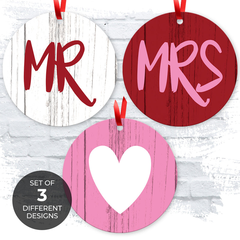 Mr & Mrs Heart, (Set of 3)