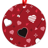 Pink Red Heart Shapes, (Set of 3)