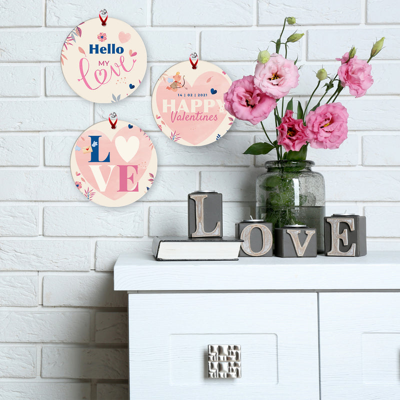 Hello My Love Happy Valentines, (Set of 3)