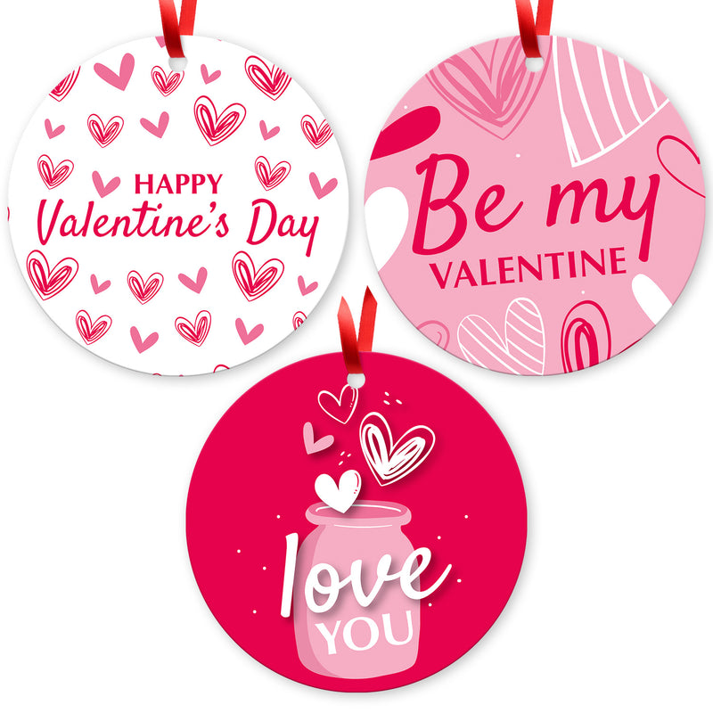 Happy Valentines Day Be Mine I Love You, (Set of 3)