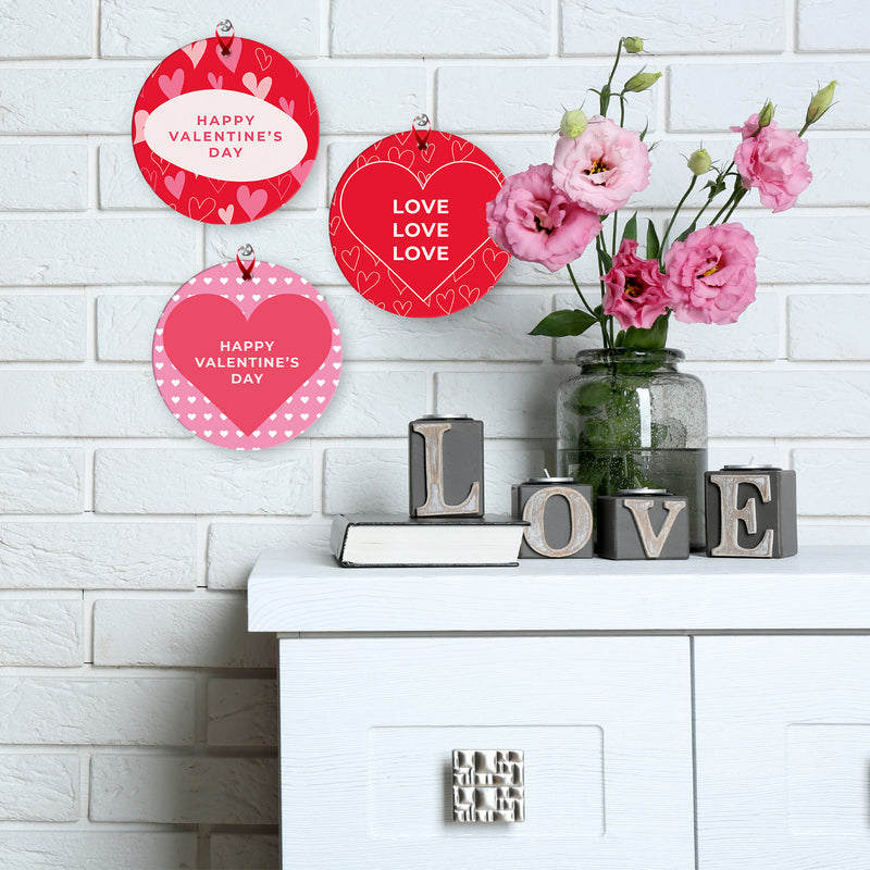 Happy Valentines Day Love, (Set of 3)