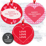 Happy Valentines Day Love, (Set of 3)