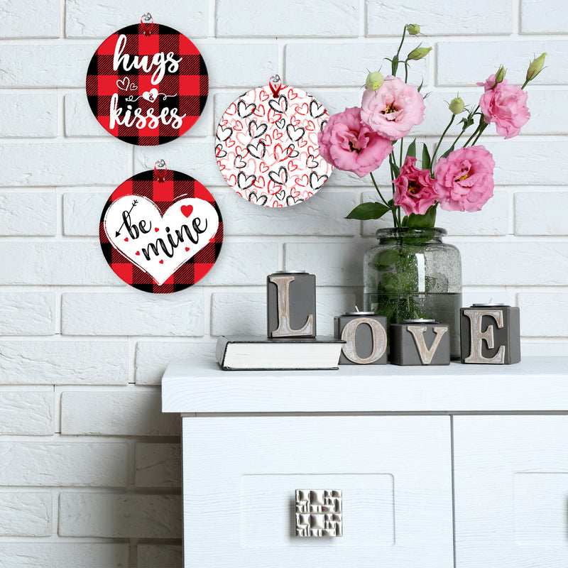 Hugs & Kisses Be Mine, (Set of 3)