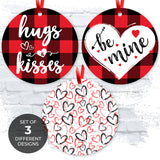 Hugs & Kisses Be Mine, (Set of 3)